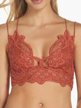 Free People One Rust Color Adelle Brallete Bra L NWT